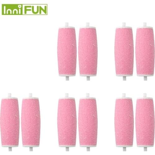 10Pcs/Pack Replacement Roller Heads For Scholls Velvet Smooth Electric Foot File Express For Pedi Skin Remover With (No Package)