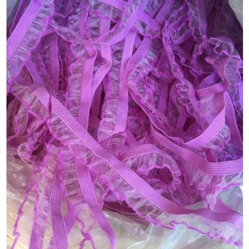 100Meters Elastic Band Lace Trim Pleated Ruffle Ribbon Sewing Spandex Lace Ribbon Waist Garment Accessory
