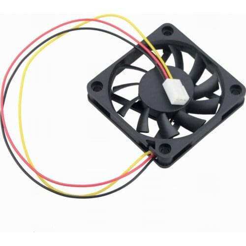 100 Pieces Gdstime 60mm x 10mm 6cm 3Pin Two Ball Bearing DC 12V Brushless Cooling Fan 60x60x10mm 6010