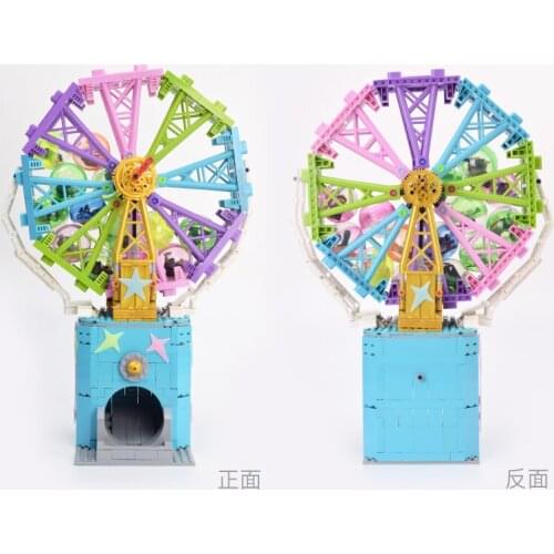 1208pcs Ferris wheel building block model compatible with girls birthday Christmas New Year gift toys for children