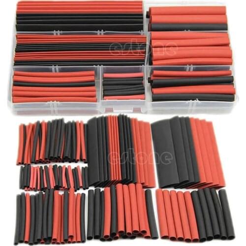 150pcs 2:1 Polyolefin Heat Shrink Tubing Tube Sleeving Wire Wrap Cable Kit Hot E56B