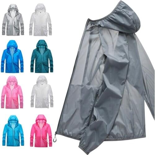 2020 Breathable Sun Protection Clothing Pocket Quick-Drying Ultrathin Sunscreen Jacket Windbreaker Cycling Running Camping Shirt