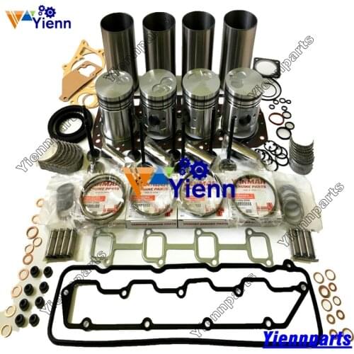 4TNE94 4TNE94-DBW 4TNE94-HYB Overhaul Rebuild Kit For Yanmar Engine S55V-7 ROBEX500-3 R555-M HE50 Excavator QAS28 Generator