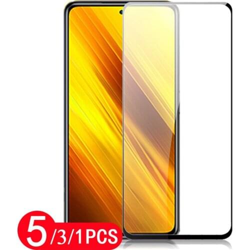 5/3/1Pcs tempered glass for xiaomi Poco X2 M2 F2 pro C3 X3 phone screen protector Pocophone F1 mi play protective film on glass