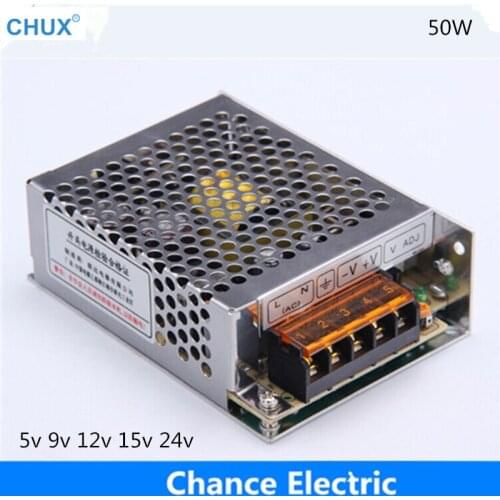 50W Switching Power Supply 5V 9V 12V 15V 24V Small Volume for LED Strip light AC to DC MS Single Output Power Suppyliers