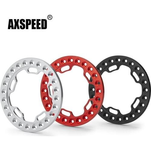 AXSPEED 4Pcs 52mm OD Aluminum Alloy Replacement Beadlock Ring for Axial SCX10 TRX-4 1/10 RC Crawler Car 1.9inch Wheel Rims Parts