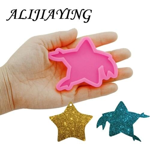 Shiny Star Silicone Mold for Keychain - Resin Crafting Mold - Diy Epoxy Resin Molds Jewelry Making DY0846