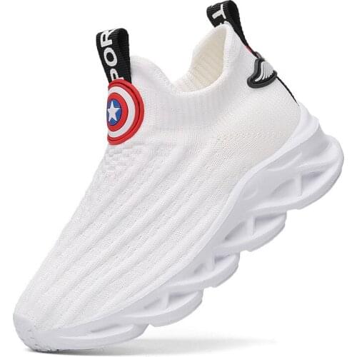 Childrens Sports Shoes Casual Running Knitting Style кросовки детские малчик 2021 New Summer And Autumn Mesh Breathable