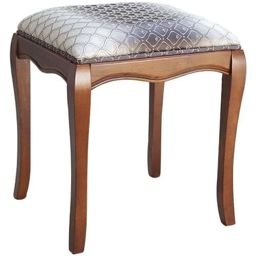 European solid wood Xiang furniture American solid wood fabric solid wood stool