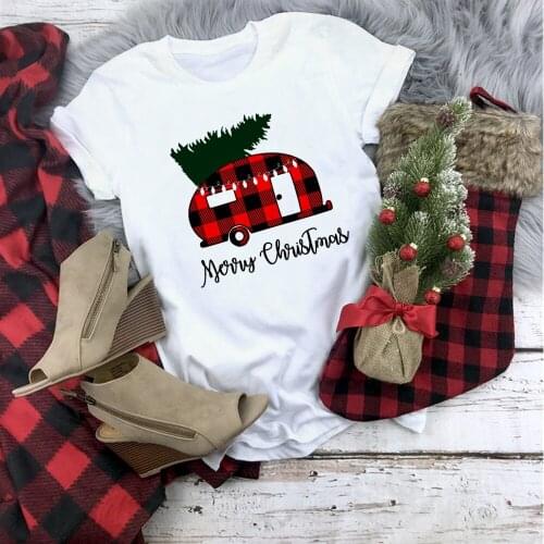 FIXSYS Fashion Hipster Merry Christmas T Shirt Women Fashion Graphic Cute Tee Kawaii TShirt Christmas Party Style Tumblr Shirt
