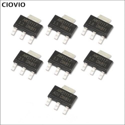 CIOVIO 200PCS AMS1117-ADJ AMS1117 AMS 1117