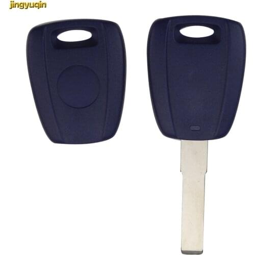 Jingyuqin Blue Blank Key Shell For Fiat SIP22 Remote Car Key Case for Fiat 500 Ducato Transponder Uncut Blade Styling Key Fob