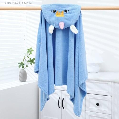 Soft Microfiber Summer Beach Towel with Hood Cartoon Unicorn Hooded Bath Towel for Boys Girls Wearable Travel Wrap Blanket