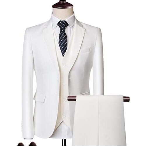 Suit men 2019 spring and autumn high-end custom business blazers tuxedos three-piece multi-color boutique suit terno masculino