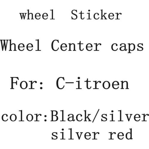 4pcs Black Silver Gray 56mm 60mm Car Wheel Center Hub Caps Logo Badge Emblem Sticker Rim Caps Cover Accessories For C-itroen
