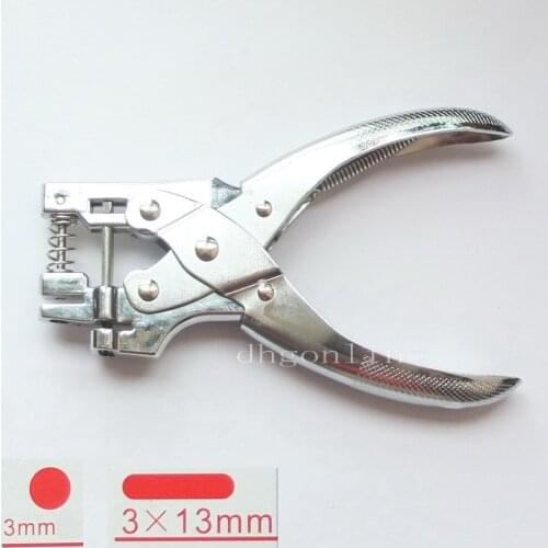 One Tool Badge Slot Punch Puncher 3mm 3x13 Hole For PVC ID Card Holder Pliers Hand Held