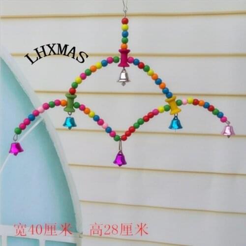 Multicolor Pets Parrot Toys Bird Ladder Swing Exercise Rainbow Parrot Parakeet Toy D655