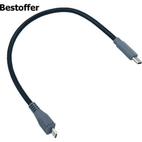 Type-C (USB 3.1) Male to Micro USB Male Sync Charge OTG Charger Data Cable Cord Adapter