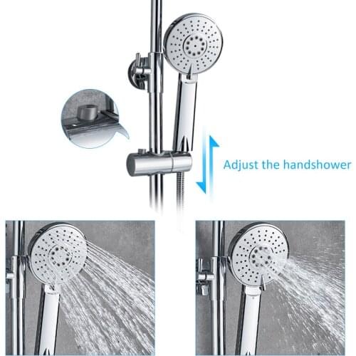 Vidric Vidric Bathroom Shower Bathtub Shower Faucet Bath Faucet Mixer Tap With Handheld Shower Set Wall Mounted Slide Bar Shower