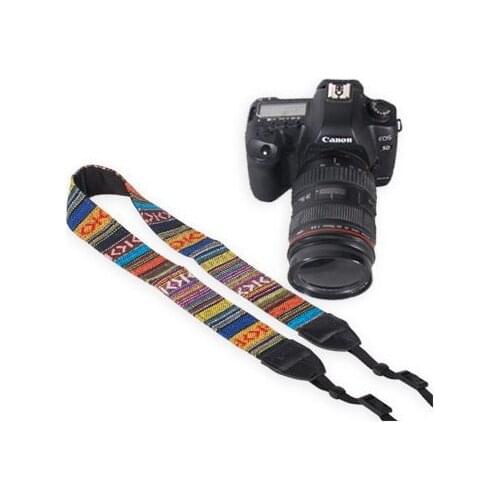 Vintage Nylon Camera Shoulder Strap Hippie Durable Neck Female Belt For Nikon D7200 Canon Sony SLR DSLR Micro Camera Accessories