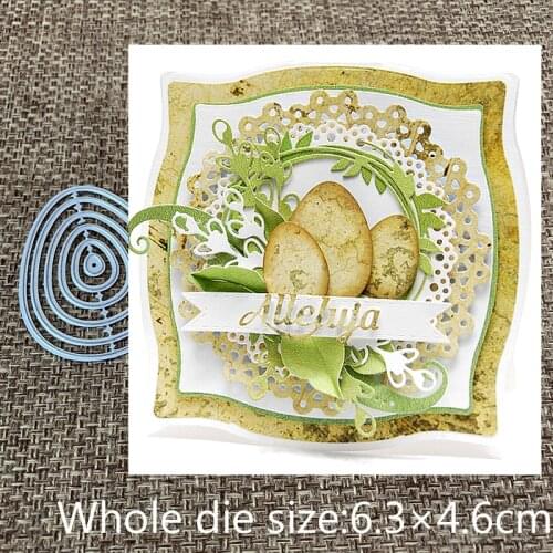 New Design Craft Metal Cutting Dies cut die 6pcs Easter eggs decoration Scrapbooking Album Paper Card Craft Embossing Die Cuts