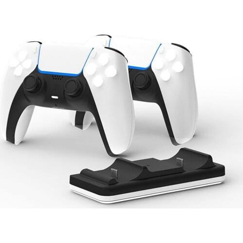 For PS5 Controller Charger Dual Handle Charging Dock Station With Cable for PS5 Wireless Gamepad In-line Charger Stand