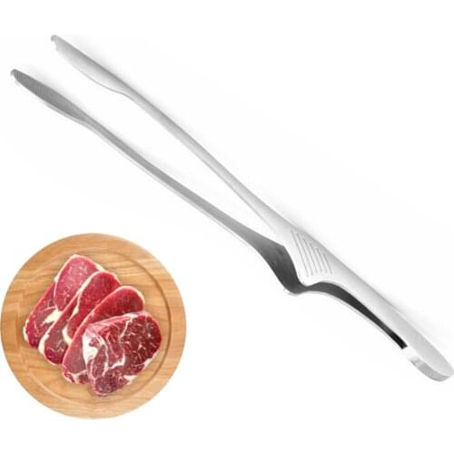 Barbecue Clip, Stainless Steel Barbecue Clip Kitchen Cooking Tongs for Steak Fish Bread