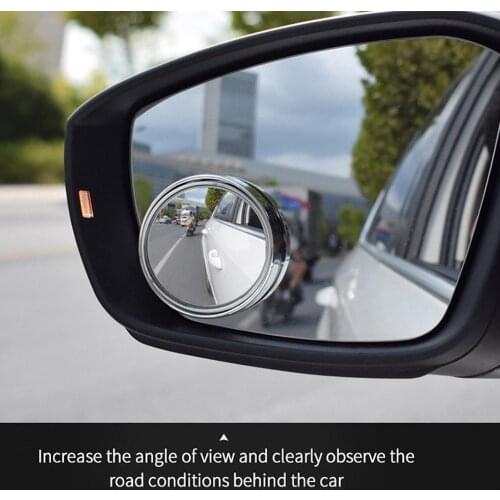 2pc Car Mirror 360 Wide Angle Round Convex Mirror Car Vehicle Side Blindspot Blind Spot Mirror Small Round Rear View Mirror