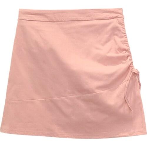 ZG1751 2021 new summer women fashion A-line skirt high waist show thin draw rope wrap buttock female skirt cheap wholesale