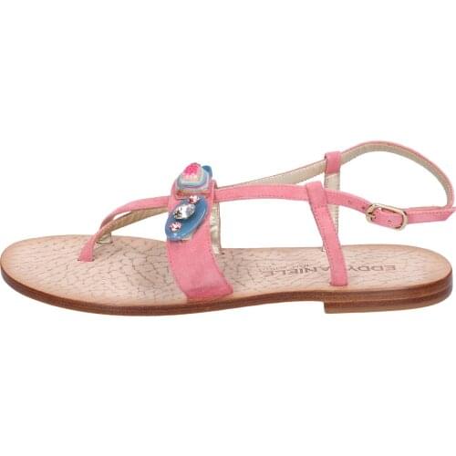EDDY DANIELE sandals women suede pink