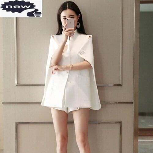 England Style Sleeveless Suit Jacket Women Elegant Single Button Fashion Short Coat Black White Office Lady Cloak Outerwear