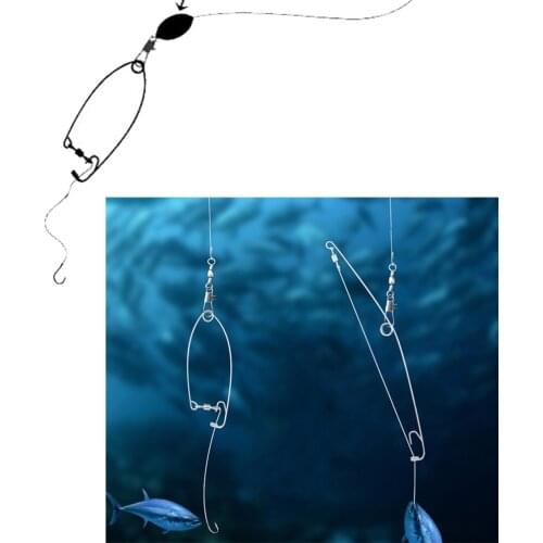 1Pcs Stainless Steel Hook Trigger Spring Fishing Hook Setter Bait Bite Triggers The Hook Catch Fish Automatically Peche