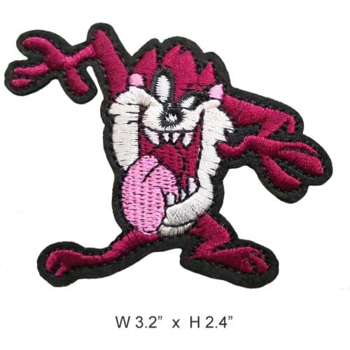 The big mouth monster embroidered iron on patch, cartoon character bad guy fabric badge, kids jacket jean clothing applique DIY