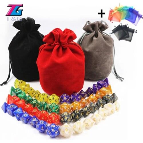 56 pcs/bag RPG DnD DND Dice Board Game set of 8 sets D4 D6 D8 D10 D12 D20 marbling acrylic for Gift