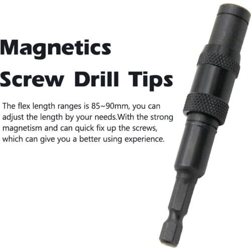 85~90mm Flex Length Magnetics Screw Drill Tips Screw Tools Extensions Bit Hexagon Shank Adapter Quick Change