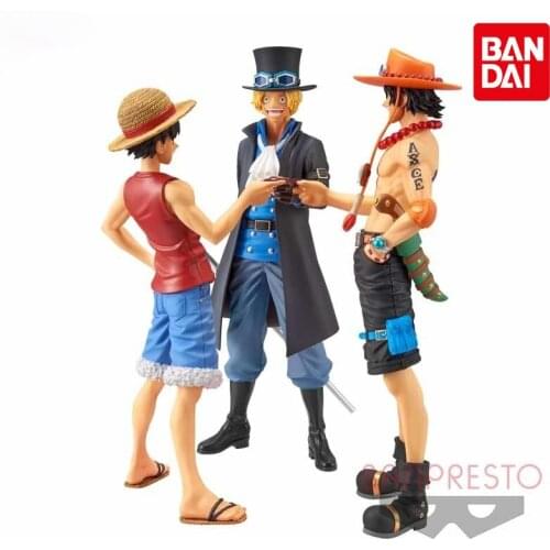Bandai One Piece Anime Figure Magazine Figure Special Episode Luffy Sabo Ace Genuine Model Collection Ornaments Children Toys