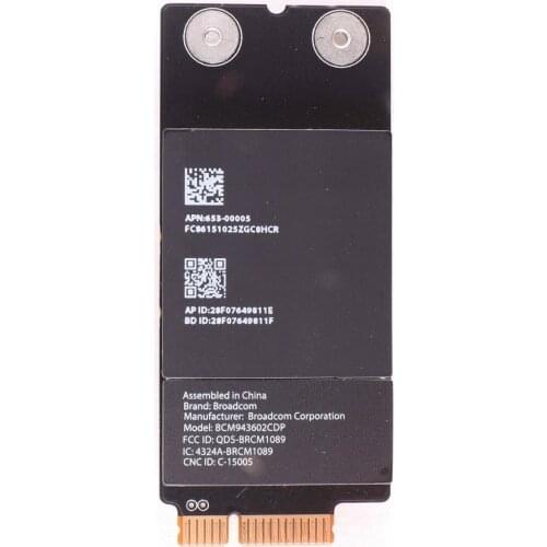 BCM943602CDP For Apple iMac 21.5"A1418/27" A1419 Late 2015(Please Confirm the Year and Product No.)Wireless Bluetooth WiFi Card