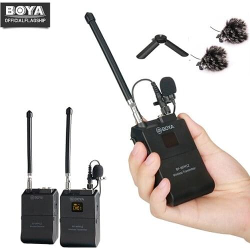 BOYA BY-WFM12 Professional VHF Wireless Microphone System for iPhone Canon DSLR Camcorder Audio Recorder PK WM4 BY-WM4