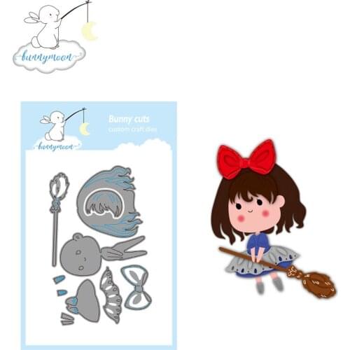 CH Bow ear Girl Stencil Metal Cutting Dies for Scrapbooking DIY Cards Album Decoration Embossing Wedding Cards