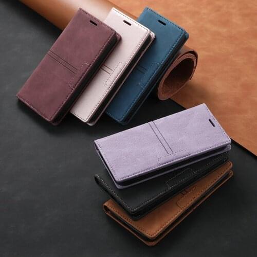 Leather Wallet Phone Case For Samsung Galaxy S21 Ultra S20 FE S10 S10E S9 S8 S7 Edge Note 8 9 10 Plus 20 J6 Flip Card Slot Cover