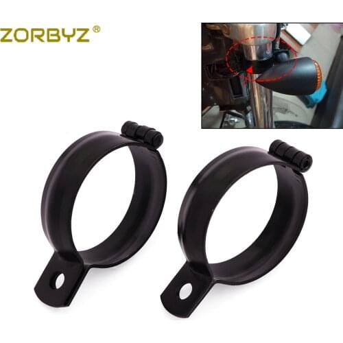 ZORBYZ 34-60mm Black Motorcycle Metal Front Fork Mount Clamp Turn Signal Light Mount Bracket Holder For Cafe Racer Custom