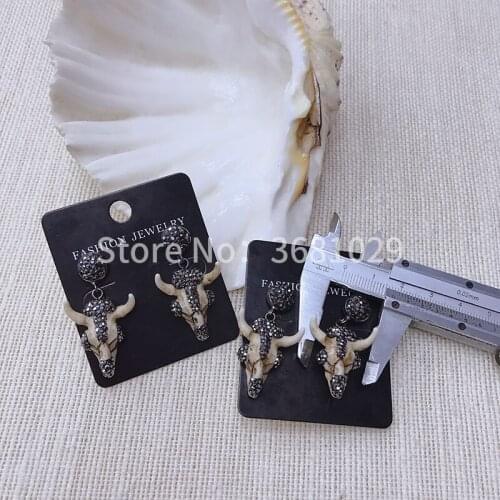 European and American new style fashionable individual character imitates antique ox head temperament earring pendant