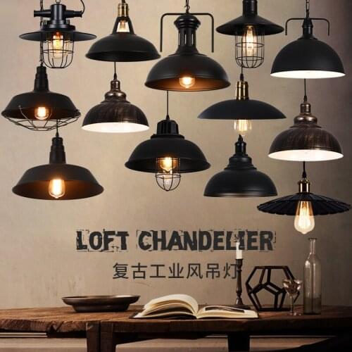 Farmhouse Pendant Lights Fixtures Vintage Industrial Hanging Lamps Black Metal Adjustable Cord Barn Kitchen Hallway Dining Room