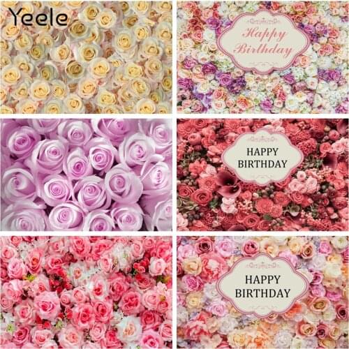Yeele Red Rose Flowers Wedding Scene Colorful Floral Wall Decoration Photography Backgrounds Photographic Backdrops Photo Studio
