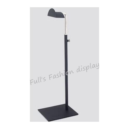 Hot sale fashion black metal adjustable Womens handbag display rack stand holder