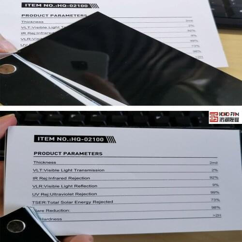 HOHOFILM 2%VLT Black Window Film Nano Carton Tint PET Solar Tint Car House Window Tint 100%UV proof Adhesive Vinyl Clear