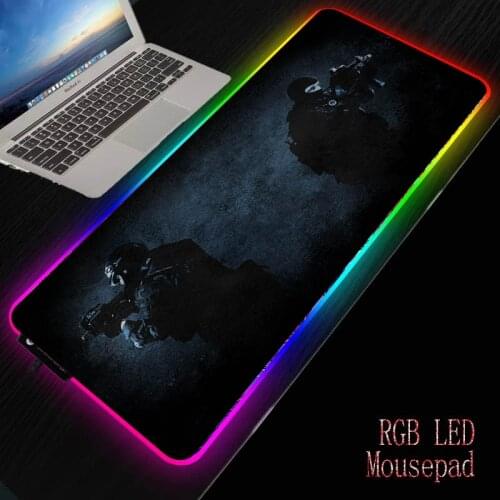 XGZ RGB Luminous Gaming Mouse Pad Colorful Oversized Glowing USB LED Extended Illuminated Keyboard Non-slip Blanket Mat for CSGO