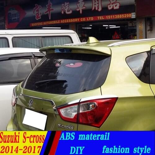 Use for suzuki S-cross spoiler 2014-2017 suzuki S-cross spoiler High Quality ABS Material Car Rear Wing Primer Color spoiler