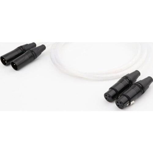 Preffair X402A Hifi XLR Cable Hi-end pure silver Plated 5N OCC cable Hifi 2 XLR Male to 2 XLR Female Cable Balance line