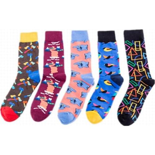 Compression Socks Set 2021 Fashion Casual Women/Men Colorful Socks Cotton With Design Christmas Gifts Breathable Hip Hop Sock